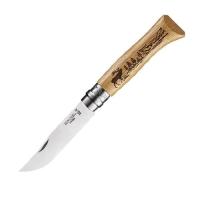 Нож Opinel №8, нержавеющая сталь, рукоять дуб, гравировка олень, 002332 002332 от прозводителя Opinel