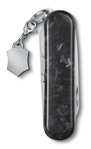 Нож-брелок Victorinox Classic Brilliant Carbon, 58 мм, 5 функций, черный/серебристый 0.6221.90 от прозводителя Victorinox