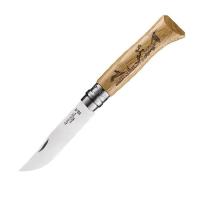 Нож Opinel №8, нержавеющая сталь, рукоять дуб, гравировка заяц, 002333 002333 от прозводителя Opinel