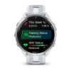 Garmin Forerunner 965 - | Titanium Bezel with Whitestone Case and Whitestone/Powder Grey Silicone Band