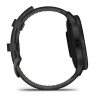 Garmin Venu 3 - 45 мм | Slate stainless steel bezel with black case and black leather band