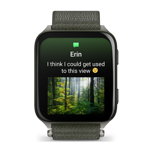 Garmin Venu X1 - | Moss with Titanium Caseback and Moss ComfortFit Nylon Band