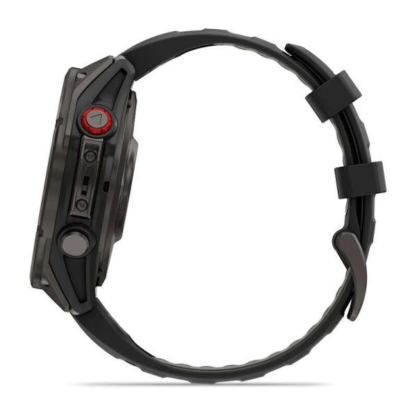 GARMIN  FENIX 8 PRO – 47 mm, AMOLED, Sapphire, Carbon Gray DLC Titanium with Black/Pebble Gray Silicone Band 010-03198-01 от прозводителя Garmin