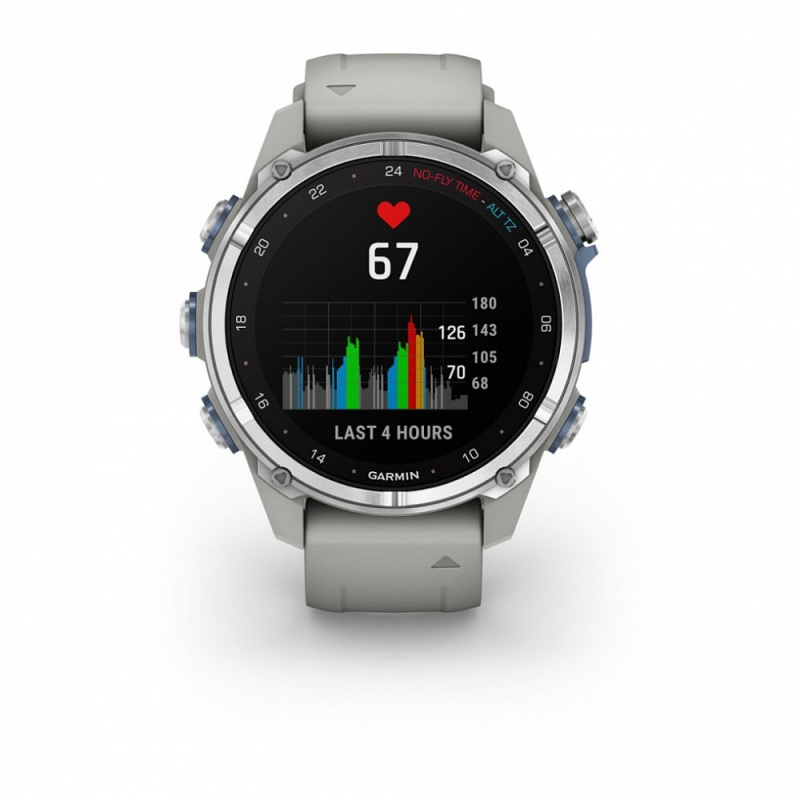 Garmin Descent Mk3 - 43 мм | steel/grey silicone band