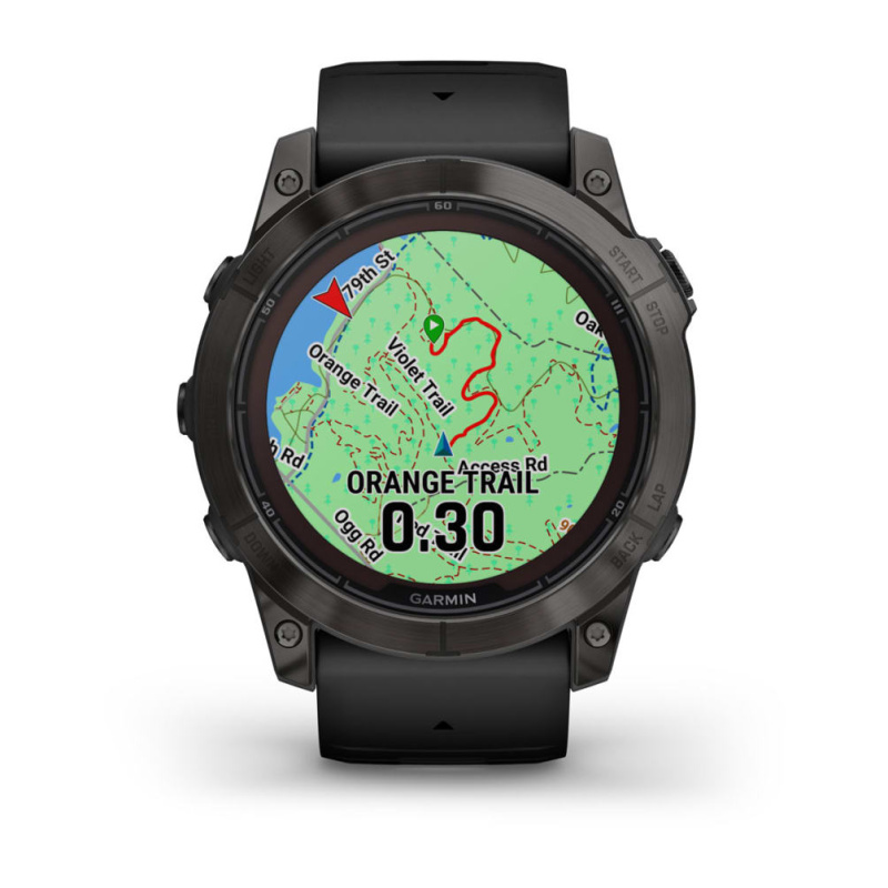 Garmin Fenix 7x Pro - 51 мм SOLAR | SAPPHIRE | Carbon Grey DLC Titanium with Black Band